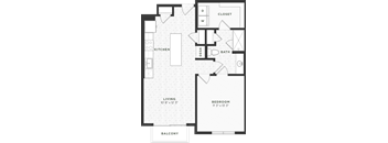 One bedroom floor plan