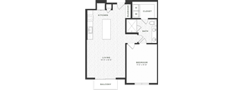 One bedroom floor plan