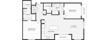 Two Bedroom Floorplan