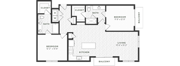 Two Bedroom Floorplan