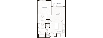 a floor plan of a bedroom apartment with a bathroom and a living room