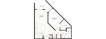 a floor plan of a bedroom apartment