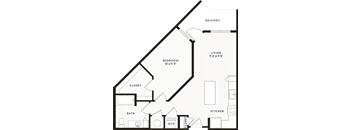 floor plan of the upper level of a bedroom apartment