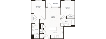 the floor plan for a bedroom apartment with a bathroom and a closet
