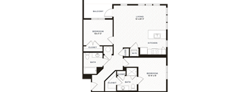 an illustration of a floor plan with triangles and arrows