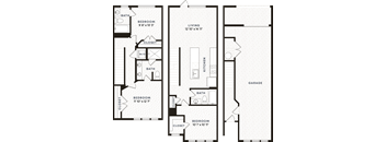 three different floors of a floor plan of a house