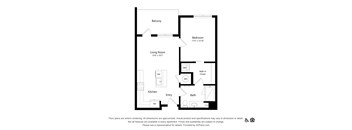 A black and white drawing of a floor plan for an apartment.