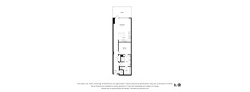 A black and white image of a floor plan for an apartment.