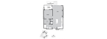 A 1BR 11BATH 699 SQ. FT. house plan.