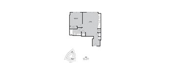 A floor plan of apartment A4 with a living room, bedroom, and bathroom.