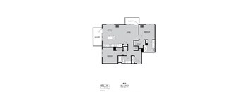 A black and white image of a floor plan for a B12 apartment.