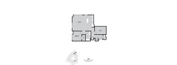 A black and white image of a floor plan for a D3 apartment.
