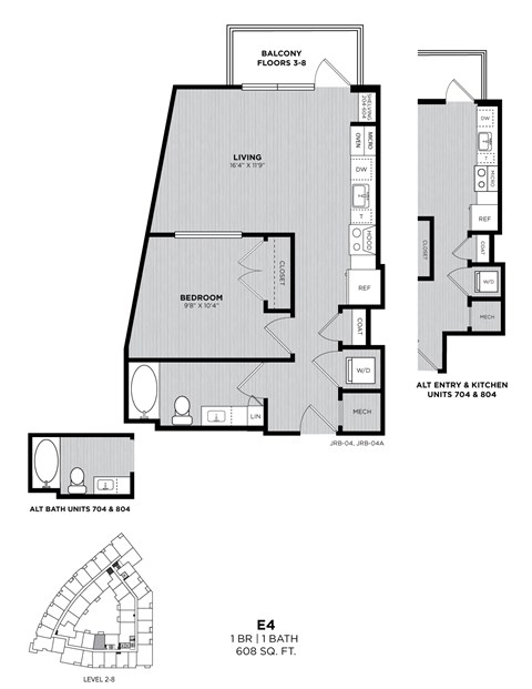 A floor plan for a building with balcony floors 5-6.