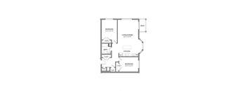 A black and white image of a floor plan for a house.