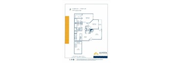 F Two Bed And Two Bath Floorplan at Alvista Trailside Apartments, Englewood, 80110