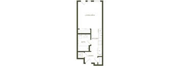 a floor plan of a unit with an open floor plan