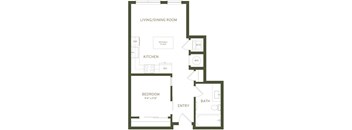 a floor plan of a house with an open floor plan