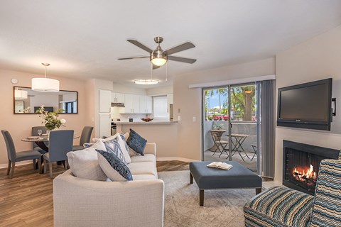 Clubroom With Fireplace at Fourteen01, Orlando, FL, 32811