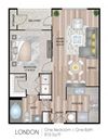 London Floor Plan London Floor Plan at Notting Hill, Atlanta, GA