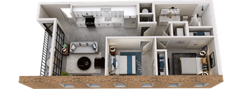 Two bedroom one bathroom