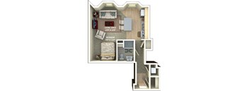 A1 Floor Plan at 1600 Glenarm Place, Denver