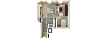 A2 Floor Plan at 1600 Glenarm Place, Denver, CO