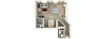 A3 Floor Plan at 1600 Glenarm Place, Denver, 80202