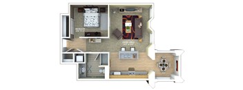 B1 Floor Plan at 1600 Glenarm Place, Denver, CO