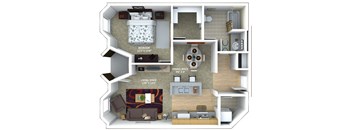 B3 Floor Plan at 1600 Glenarm Place, Denver