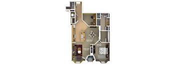 B5 Floor Plan at 1600 Glenarm Place, Denver, CO