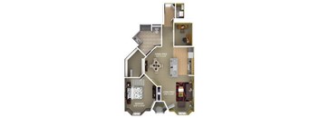 B6 Floor Plan at 1600 Glenarm Place, Denver, 80202