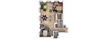 C1 Floor Plan at 1600 Glenarm Place, Denver, CO, 80202