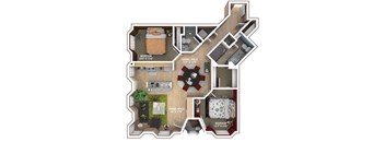 C2 Floor Plan at 1600 Glenarm Place, Denver, 80202