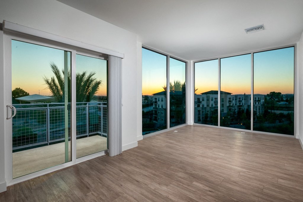 Wooden flooring at Aston at Gateway Apartments, El Monte, California