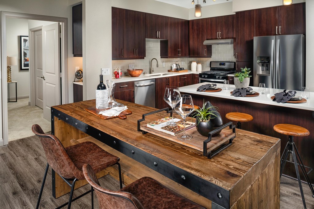 dining area and kitchen