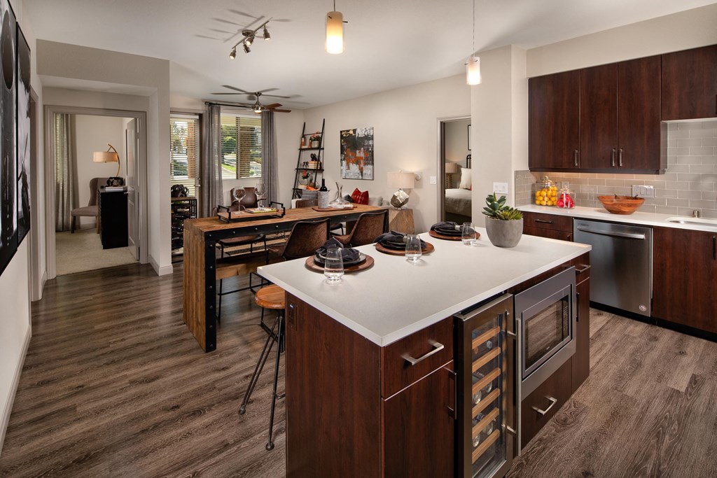dining area and kitchen