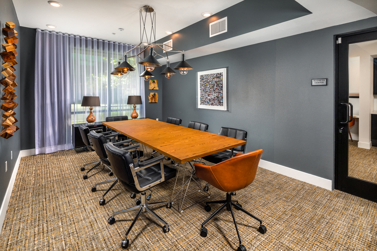 Conference Room at Clarendon Apartments, Los Angeles