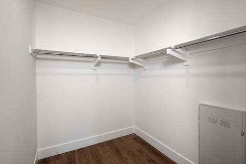 the preserve at ballantyne commons apartment living room with white walls and a closet