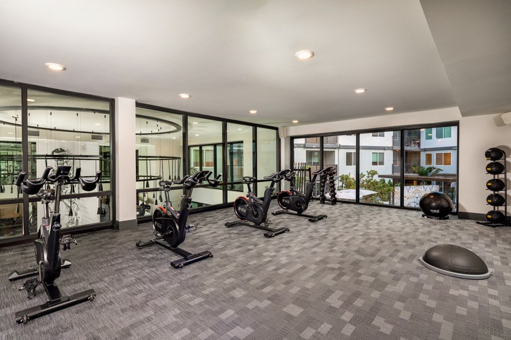 the gym at the preserve apartments