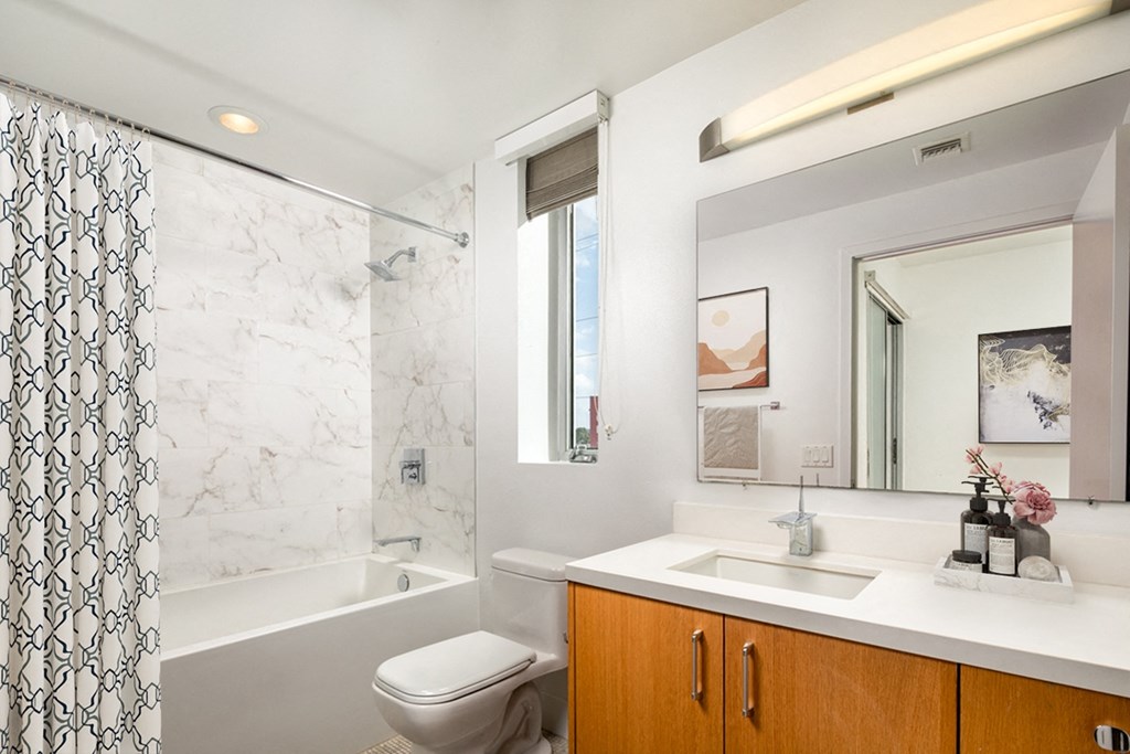 bathroom  at The LC, Los Angeles, California