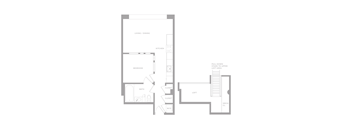 A floor plan of a home with labeled rooms such as bedroom, bath, and kitchen.