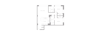 A floor plan of a house with a living room, dining room, kitchen, and bedrooms.