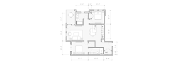 a black and white floor plan of a house