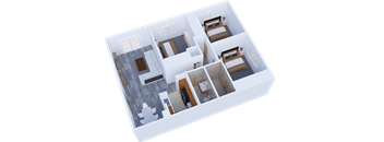 Palos Verde 1,217 Sq.Ft. Floor Plan at Towne at Glendale, California