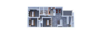 Pearl 1,218 Sq.Ft. Floor Plan at Towne at Glendale, Glendale, 91208