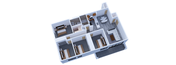 Maxwell 1,460 Sq.Ft. Floor Plan at Towne at Glendale, California