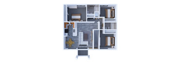 Monterey 1,254 Sq.Ft. Floor Plan at Towne at Glendale, Glendale, California