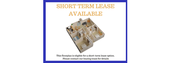 A floor plan is available for a short-term lease.