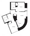 2 bedroom 1030 sf