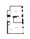 1 bedroom 576 sf